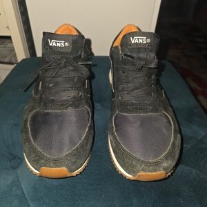 Vans Men’s Black & Orange Low-Top Sneakers